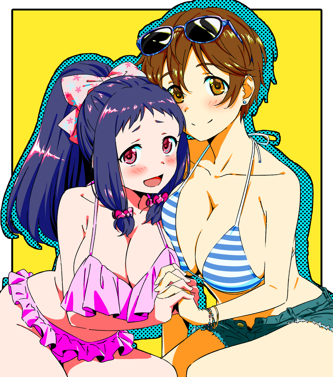 This is a pixiv picture whose title is 及川雫ちゃん＆大沼くるみちゃん.