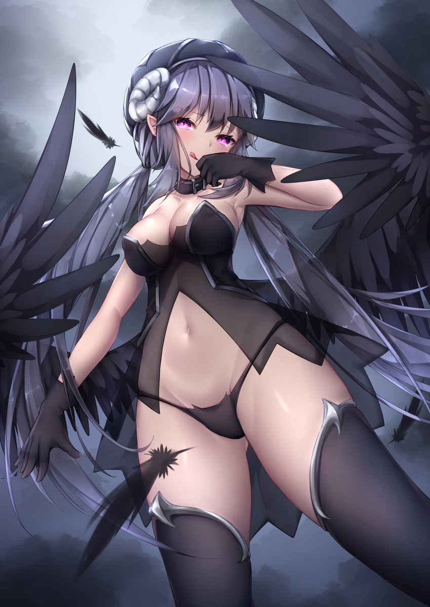 This is a pixiv picture whose title is 悪堕ち.