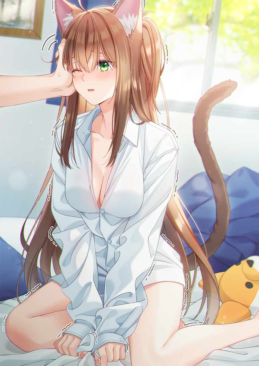This is a pixiv picture whose title is ふ、ふにゃあ...勝手に触らないでよ....
