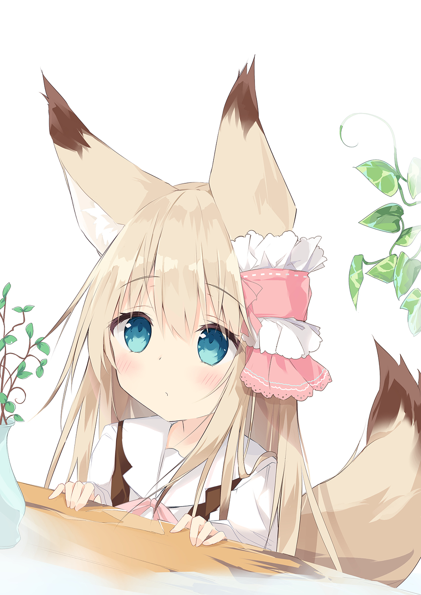 This is a pixiv picture whose title is きつねっこ.