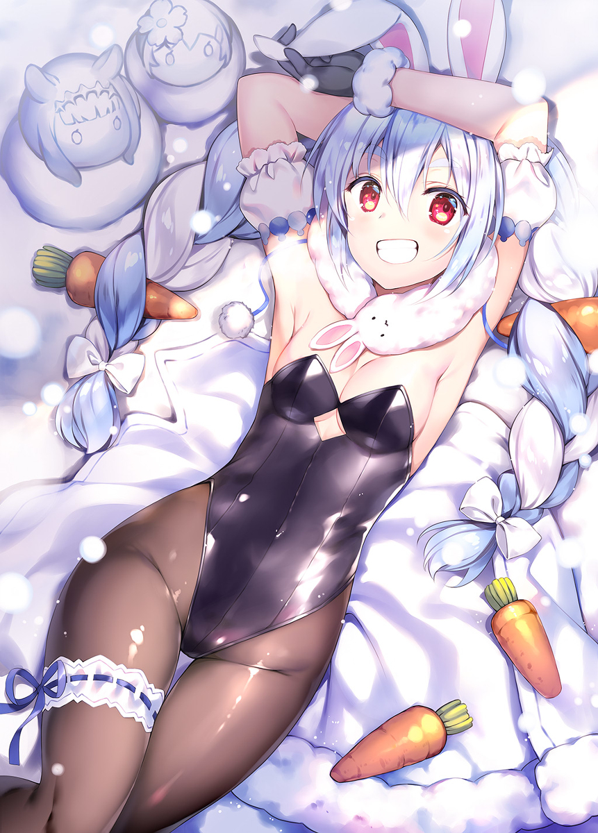 This is a pixiv picture whose title is 雪であそぼうペコ！.