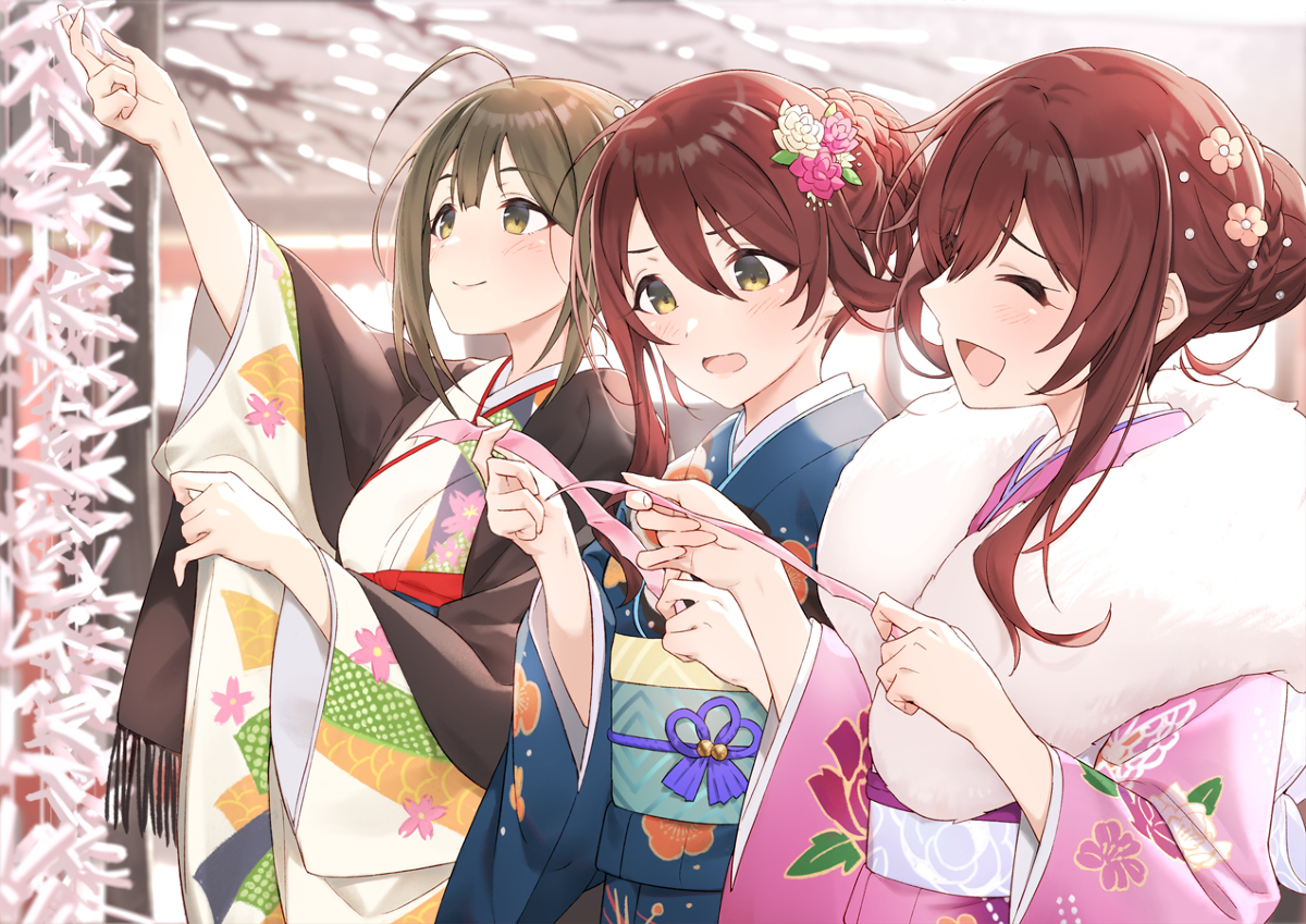 This is a pixiv picture whose title is 初詣アルストロメリア.
