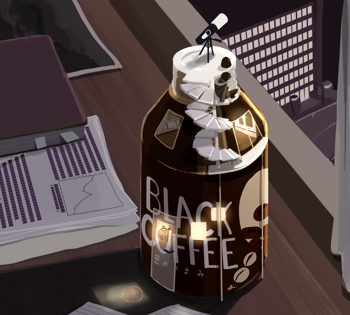 This is a pixiv picture whose title is コーヒーハウス.