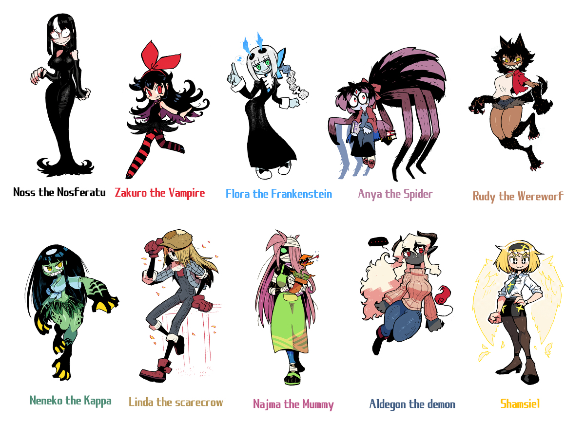 This is a pixiv picture whose title is オリジナルまとめ/my OC's.