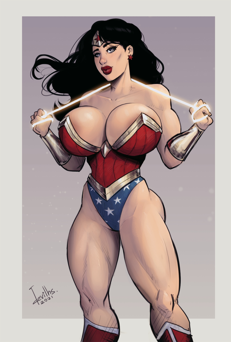 This is a pixiv picture whose title is Wonder Woman.