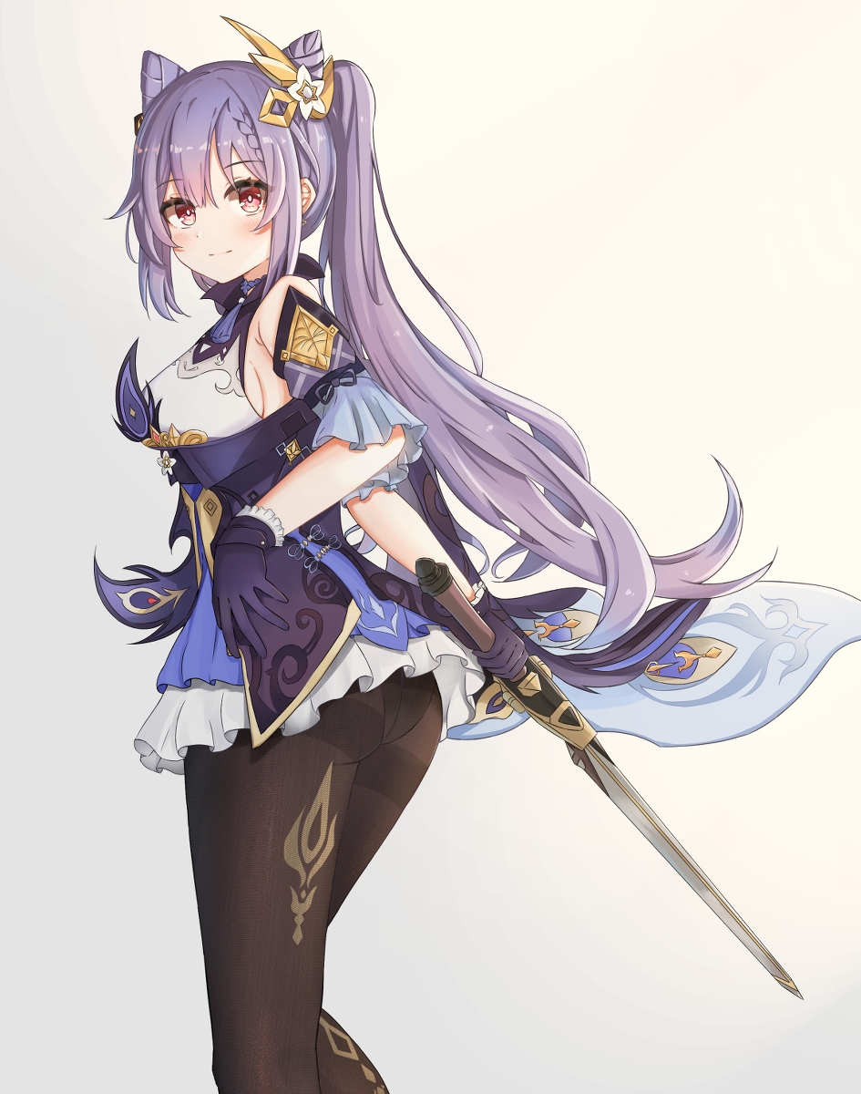 This is a pixiv picture whose title is 刻晴.