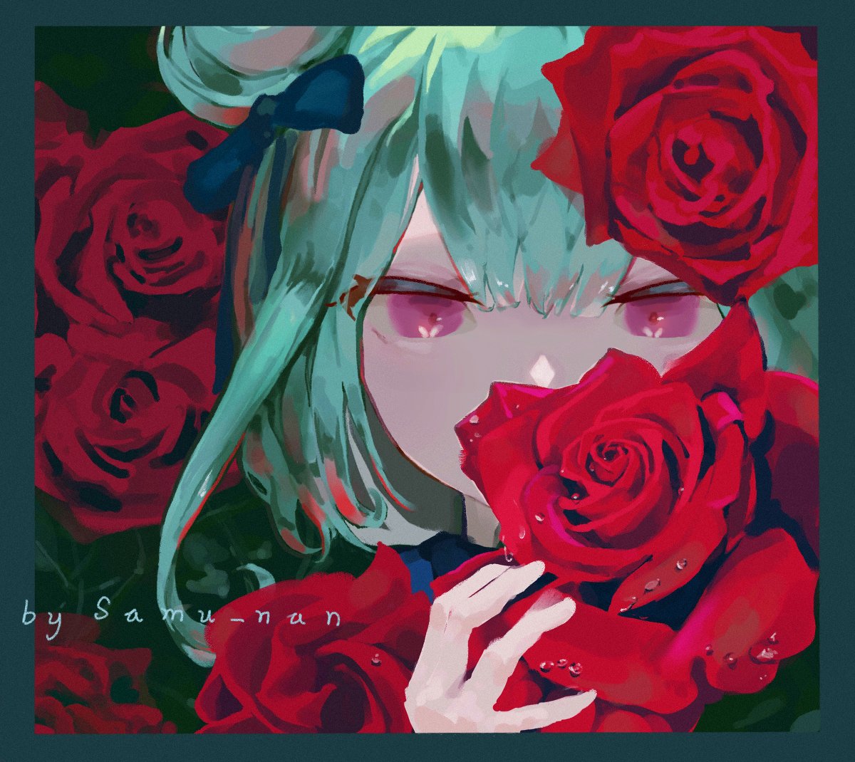 This is a pixiv picture whose title is A Ghost (Rushia) in flowers.