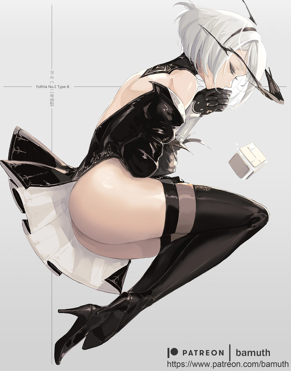 This is a pixiv picture whose title is 2B.