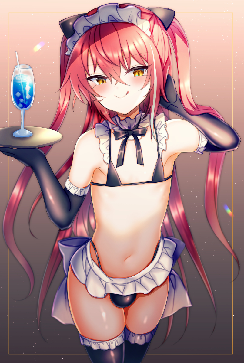 This is a pixiv picture whose title is メイドくん.