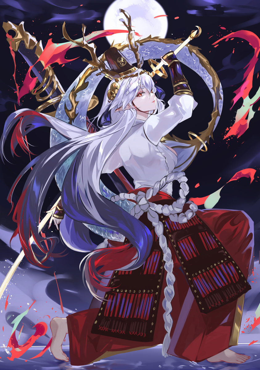 This is a pixiv picture whose title is 鈴鹿御前.