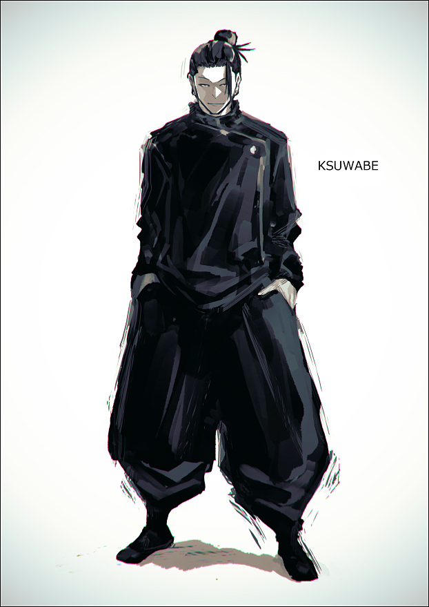 This is a pixiv picture whose title is 夏油傑.