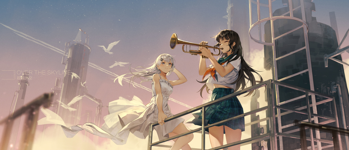 This is a pixiv picture whose title is 超越天空.