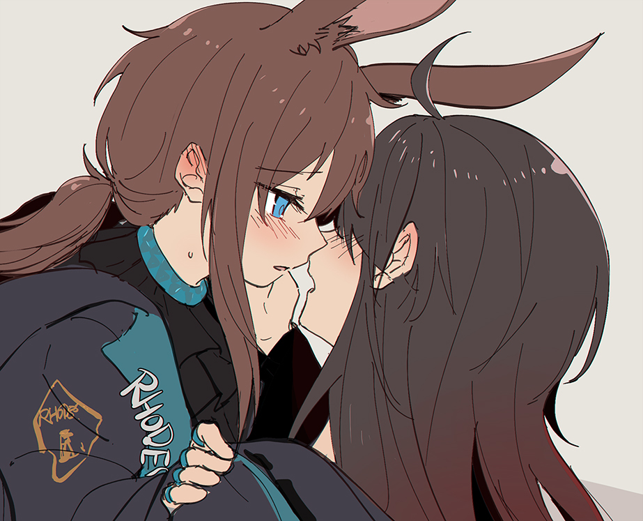 This is a pixiv picture whose title is Amiya x Doctor.