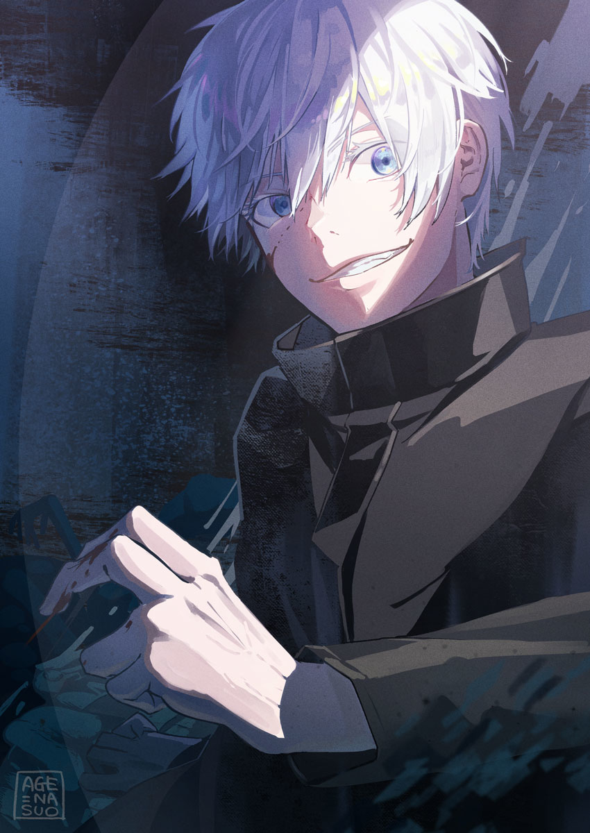 This is a pixiv picture whose title is ハイになってる五条悟がすきです.
