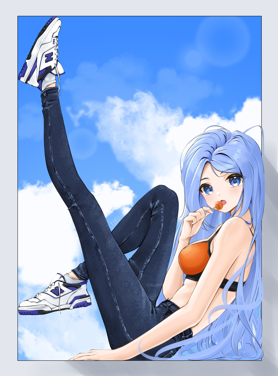 This is a pixiv picture whose title is Blue.