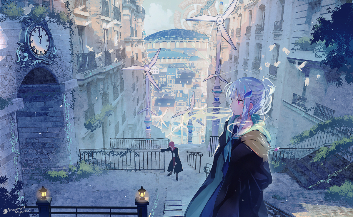 This is a pixiv picture whose title is 時刻.