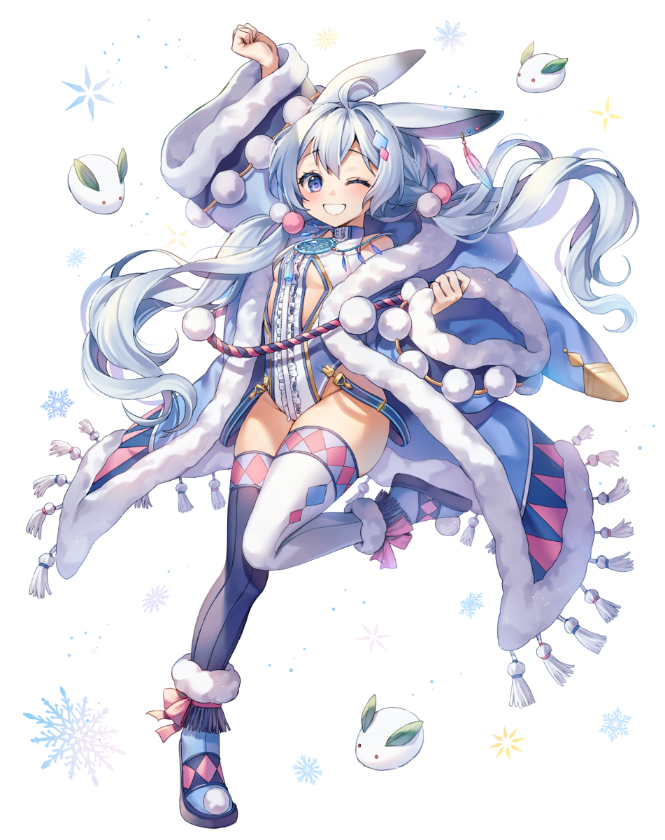 This is a pixiv picture whose title is 雪うさぎ❄.