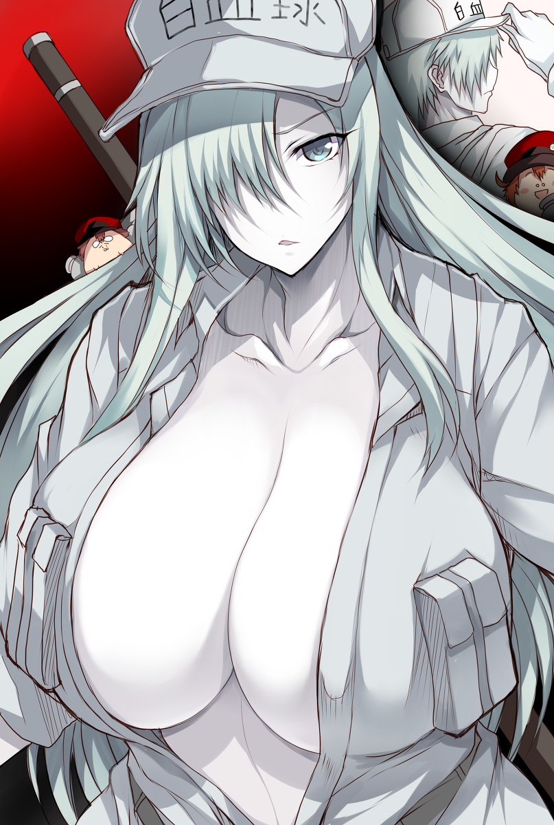 This is a pixiv picture whose title is 白血球（♀）さん.