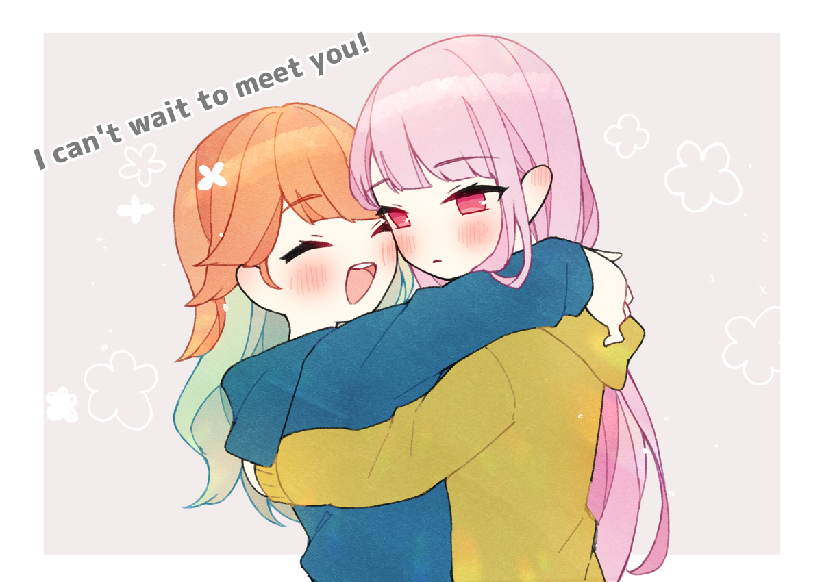 This is a pixiv picture whose title is hug.