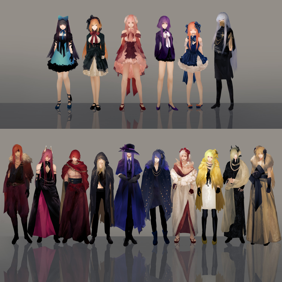This is a pixiv picture whose title is マジカルデスペアキャラ.