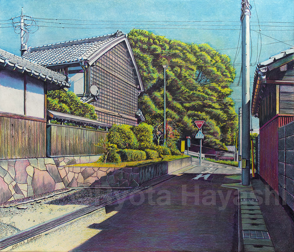 This is a pixiv picture whose title is 路地の肖像１　西尾市錦城町.