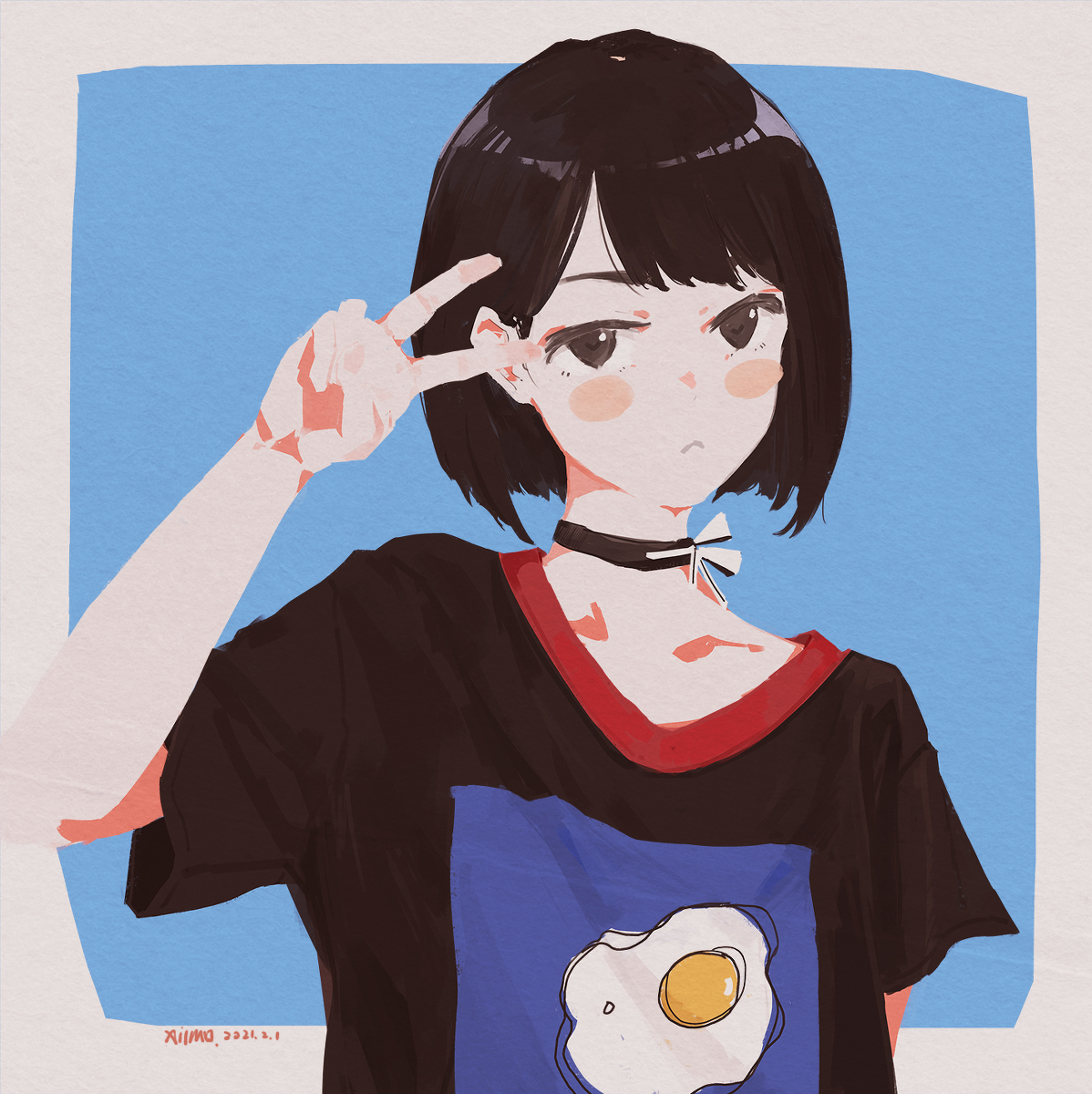This is a pixiv picture whose title is 塗鴉.