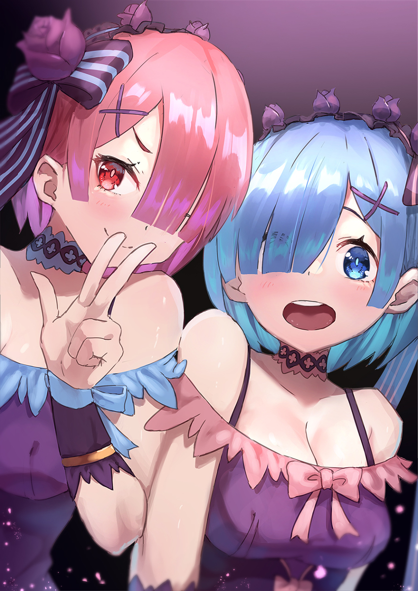 This is a pixiv picture whose title is ラムレム.