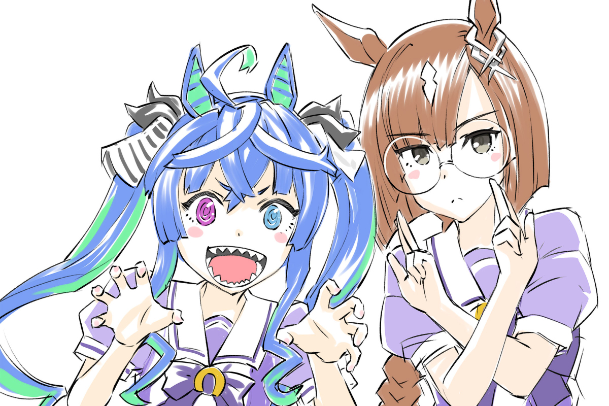 This is a pixiv picture whose title is ギザッ歯＆メガネ.