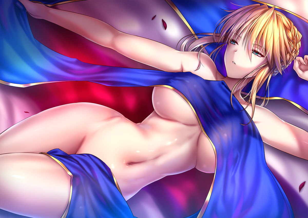 This is a pixiv picture whose title is ランサーアルトリアと布.