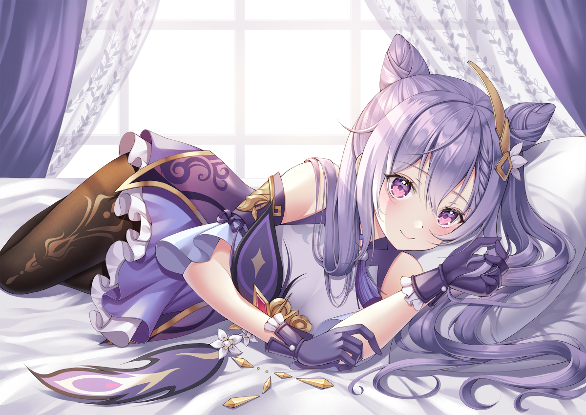 This is a pixiv picture whose title is 刻晴.