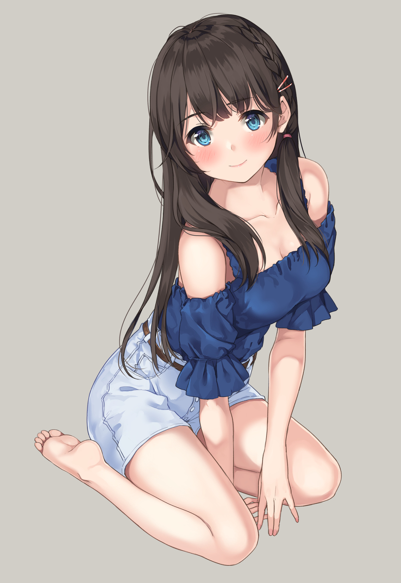 This is a pixiv picture whose title is 季節はずれのオフショル.