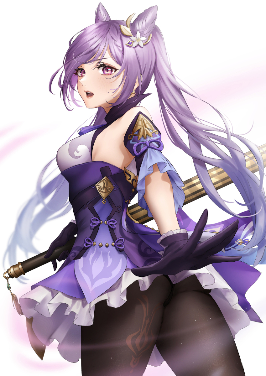This is a pixiv picture whose title is 刻晴.