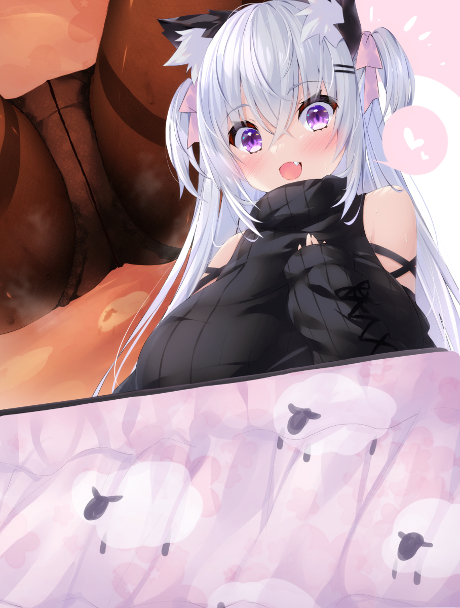 This is a pixiv picture whose title is いっしょにぬくぬくするにゃ🐱❤️.