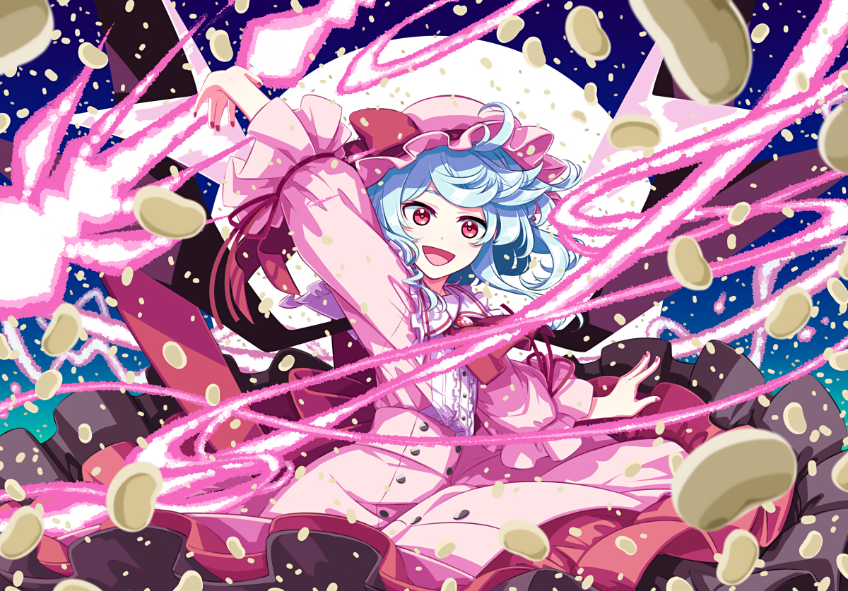 This is a pixiv picture whose title is vs 紅魔在住の鬼.