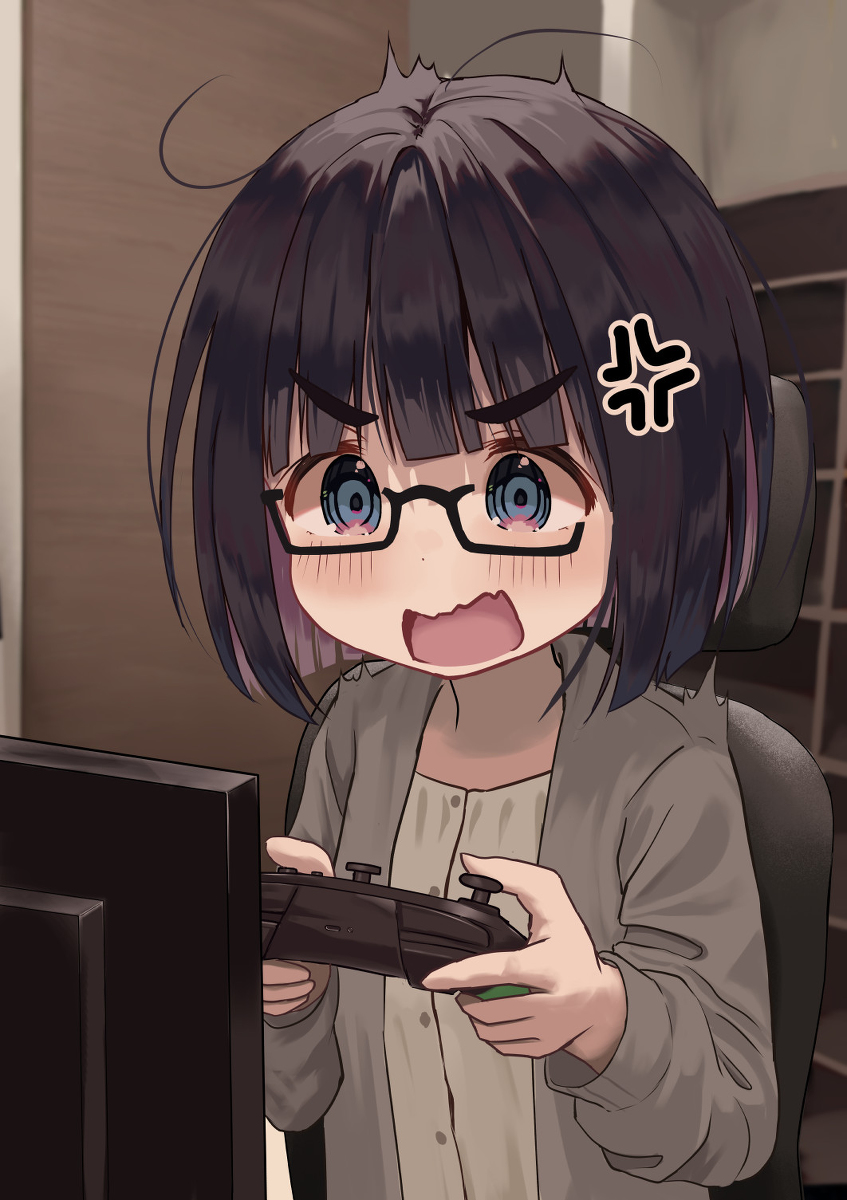 This is a pixiv picture whose title is オンライン対戦でマジギレしてるアラサー.