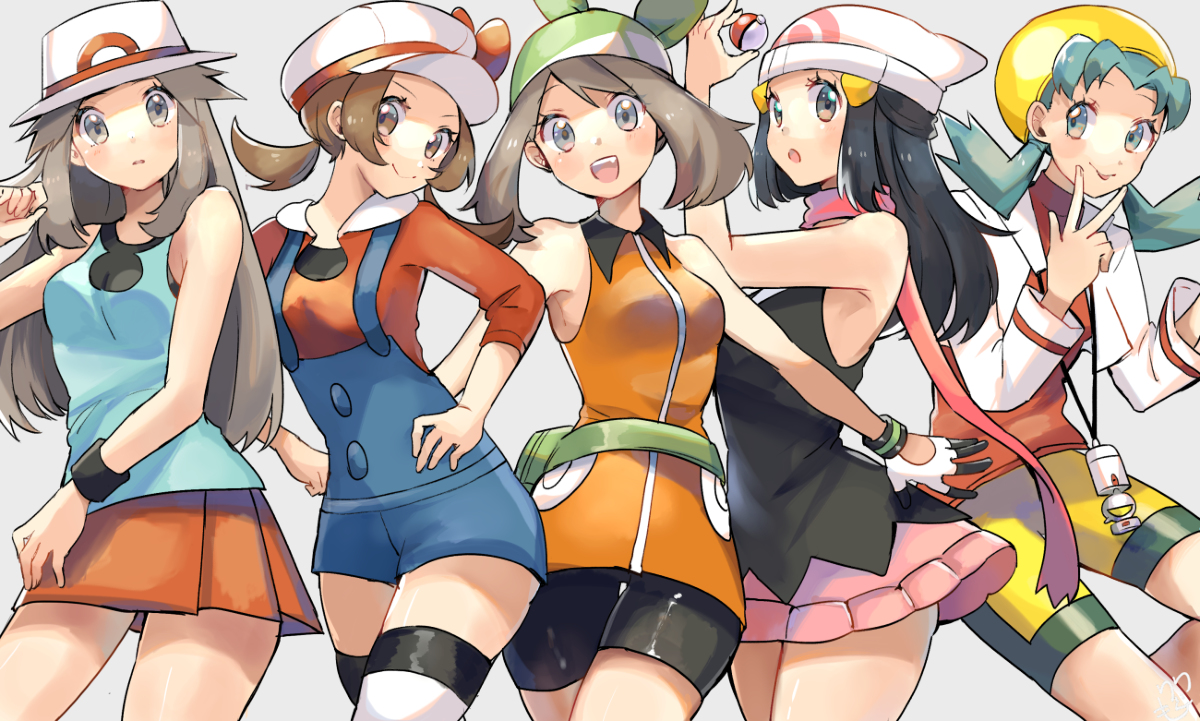 This is a pixiv picture whose title is ポケ女子.