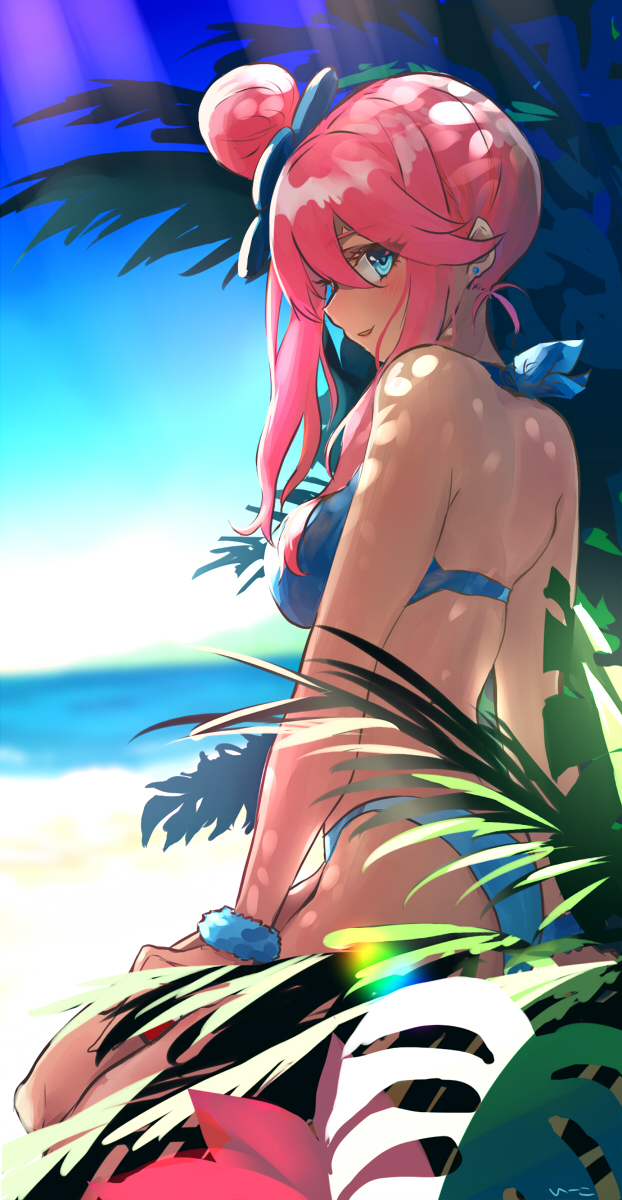 This is a pixiv picture whose title is 水着フウロちゃん(*'ω'*).