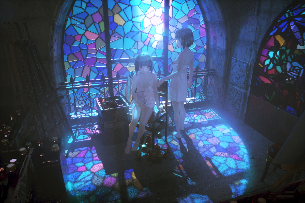 This is a pixiv picture whose title is 夜.