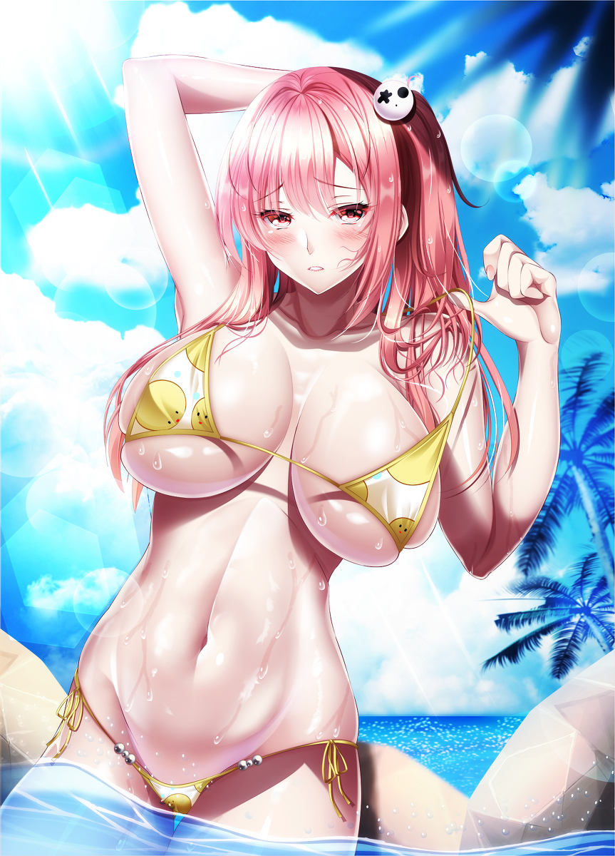 This is a pixiv picture whose title is ほのか水着.