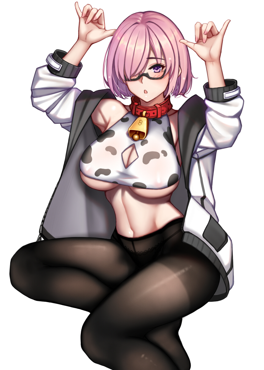 This is a pixiv picture whose title is 牛マシュ.