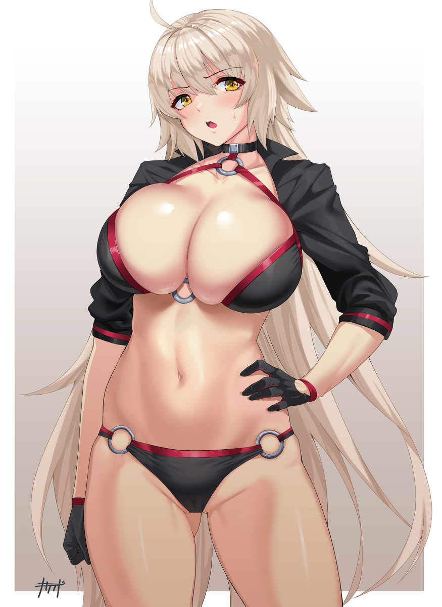 This is a pixiv picture whose title is 水着邪ンヌ.