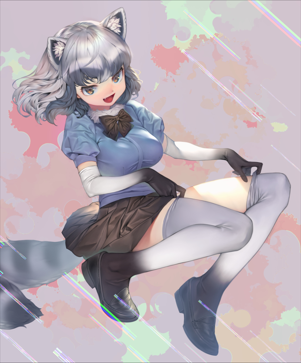 This is a pixiv picture whose title is 絶対領域を追加したかった.