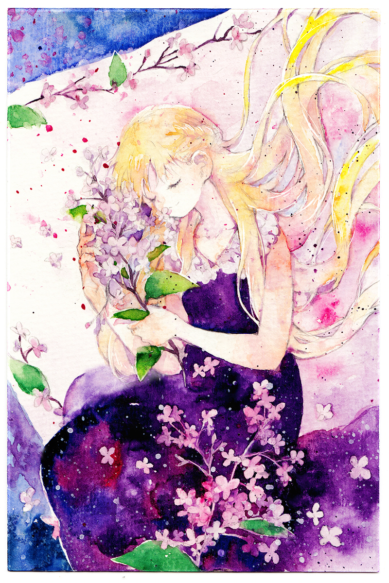 This is a pixiv picture whose title is Lilac.