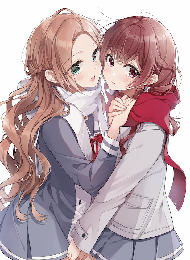 This is a pixiv picture whose title is 絢と鞠佳.