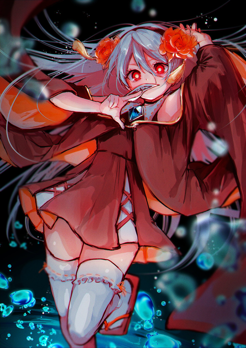 This is a pixiv picture whose title is 巫女.