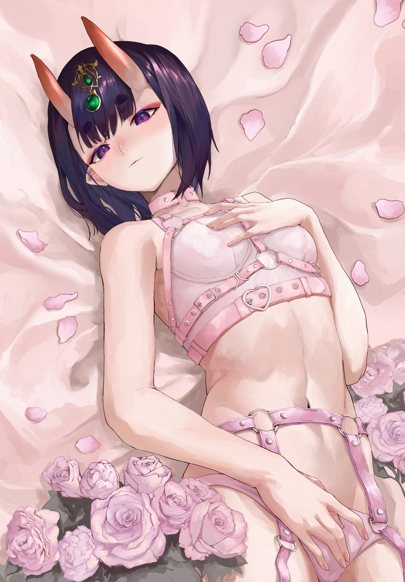 This is a pixiv picture whose title is 酒呑は可愛い.