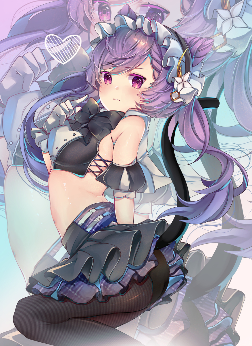 This is a pixiv picture whose title is 刻晴 💜.