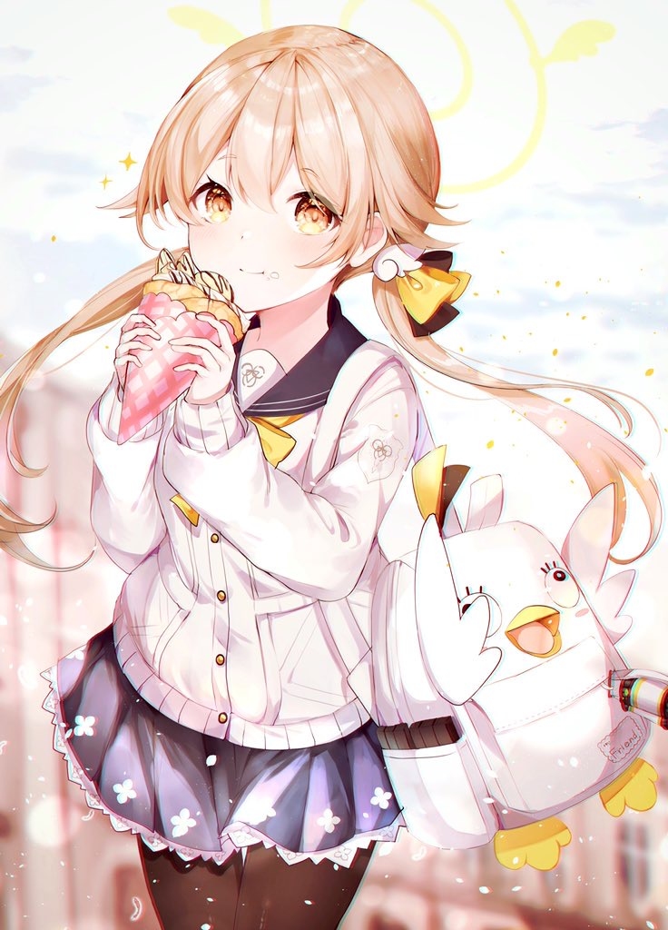 This is a pixiv picture whose title is ヒフミちゃんとクレープ.