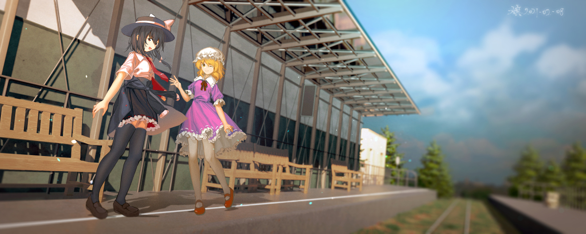 This is a pixiv picture whose title is 车站.