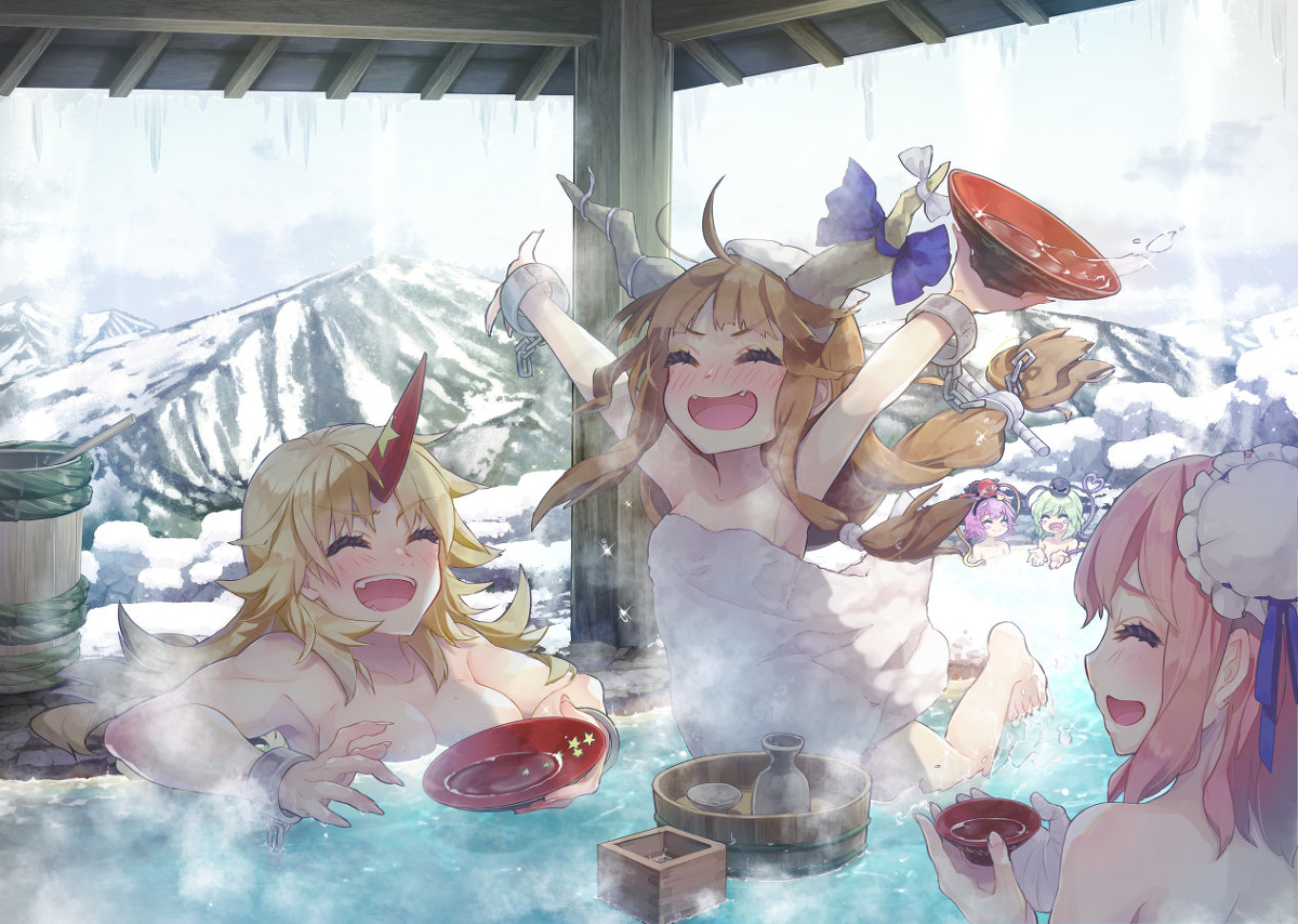 This is a pixiv picture whose title is そうだ、温泉行こう.